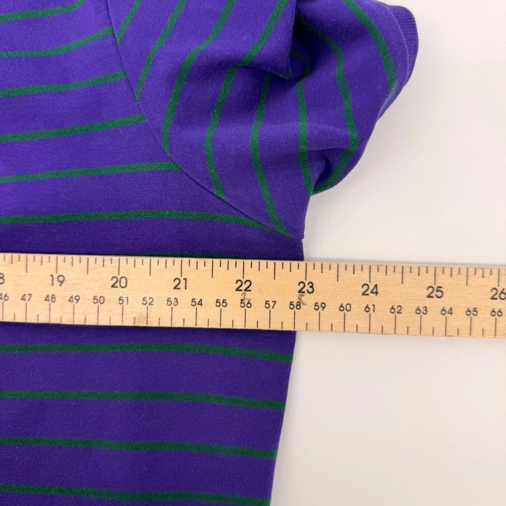 Polo Ralph Lauren Polo Shirt Men XL Purple Green Striped Pima Soft Touch Pony